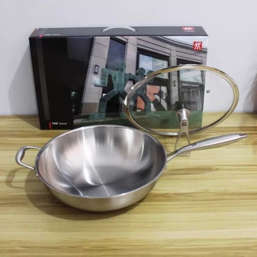 双立人德国双立人十代炒锅316不锈钢无涂层厨房家用不粘锅炉灶通用 32