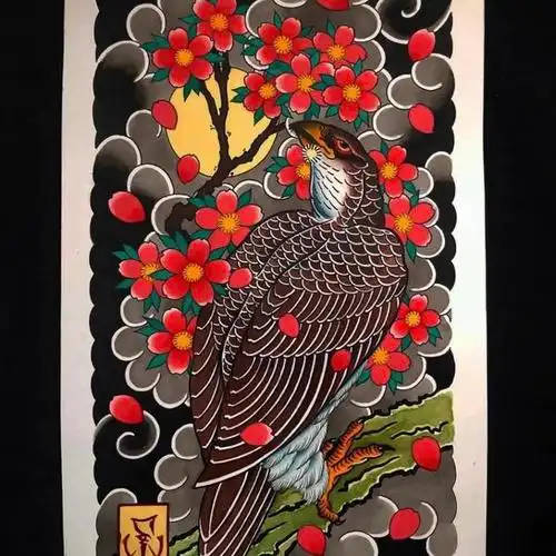 老传统樱花手稿_纹身吧社区 - 纹身大咖