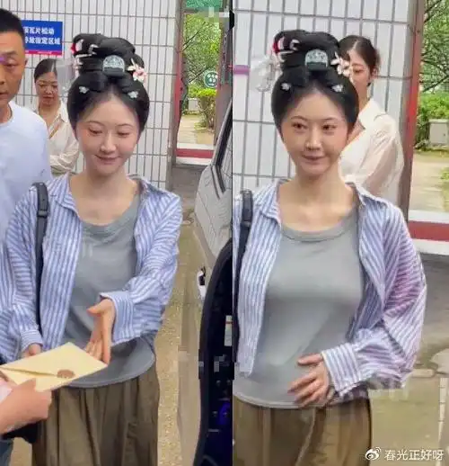 景甜近照好陌生,脸部馒化金鱼眼凸出,面相变老,富贵花平庸了!