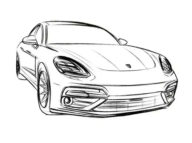 strong>保时捷 /strong>跑车简笔画附画法步骤图