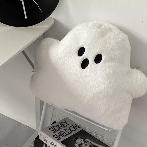 搞怪白色小幽灵书包挂件可爱毛绒公仔包包配件挂饰玩偶ins钥匙扣