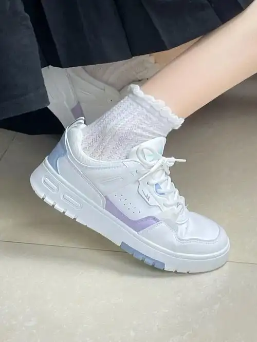 这小白鞋也泰少女了叭马卡龙色系好懂女生