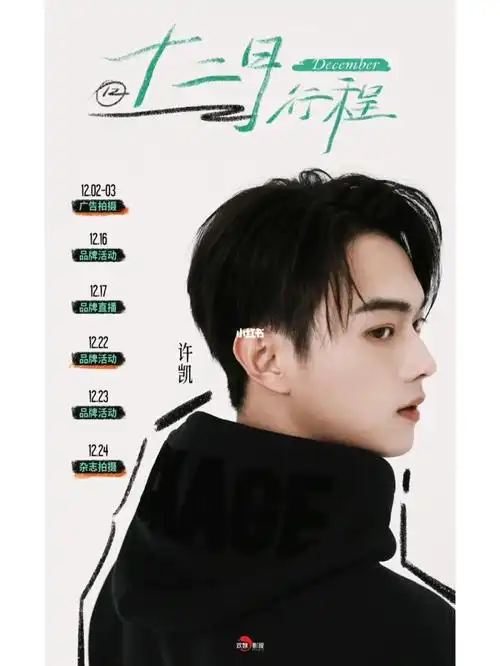 许凯soso12月行程