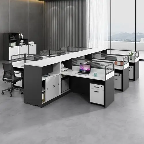 办公桌办公室桌椅组合简约现代职员卡座组合