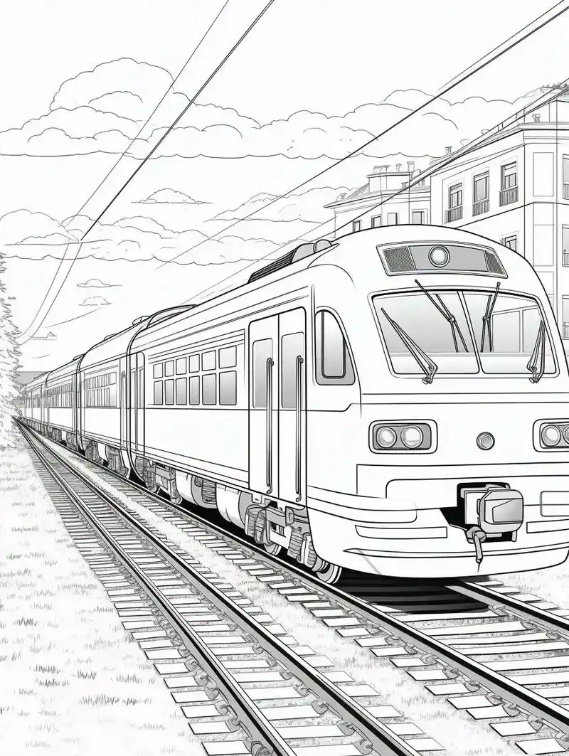 火车迷,火车涂色原稿,可下载打印#火车迷爱好者 #火车迷 # - 抖音