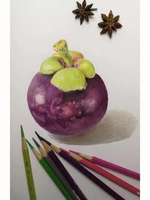 彩铅教程基础简单注意不同笔的型号 和配色!