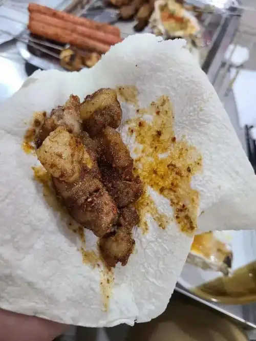 山东的烤羊油,好吃(不能吃多,会腻)#山东烧烤