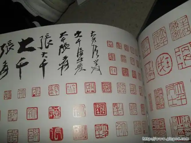 【图】拍卖会张大千书画专场 原尺寸的印章 画风讲解 图片多精美 保值