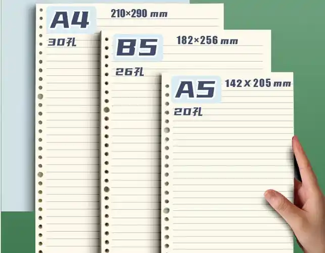 精选加厚活页本替芯202630孔b5活页纸a4活页纸a5康奈尔英语横线内芯