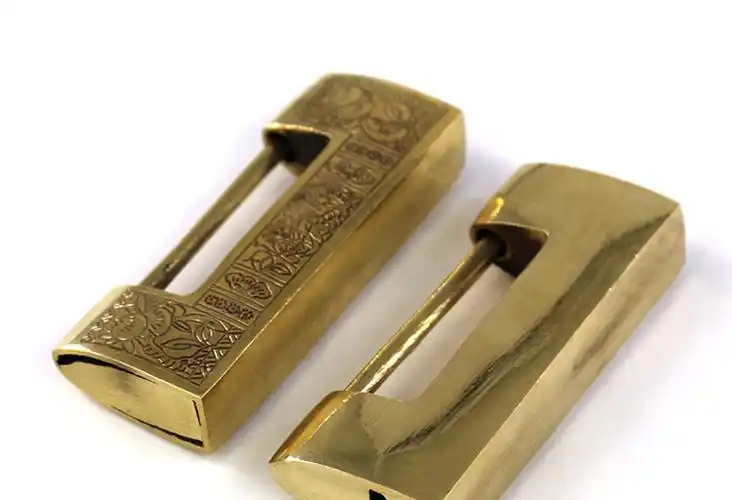 铜锁纯铜仿古挂锁大门锁仿古中式大门锁复古横开插销柜门古董装饰挂锁