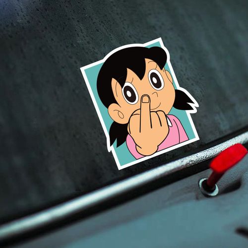 个性车贴 国际手势竖中指搞笑创意支持定制划痕遮挡反光汽车贴纸