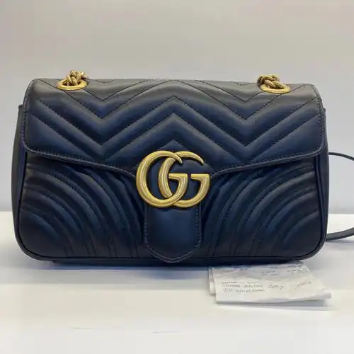 鹿小奢成都西村实体店现货99新古驰黑金马蒙26,古驰家最受欢迎的包包