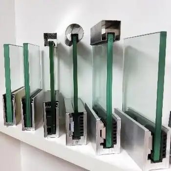 玻璃护栏楼梯扶手地槽底座组装式落地无框玻璃栏杆