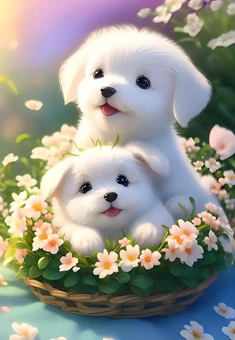 两只可爱的小狗狗.#可爱到爆炸99 #这也太可爱了吧 #萌宠 - 抖音