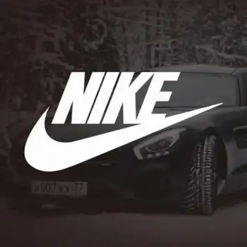 耐克nike标志logo个性创意雕刻镂空汽车贴纸潮流电动车反光装饰贴 a款