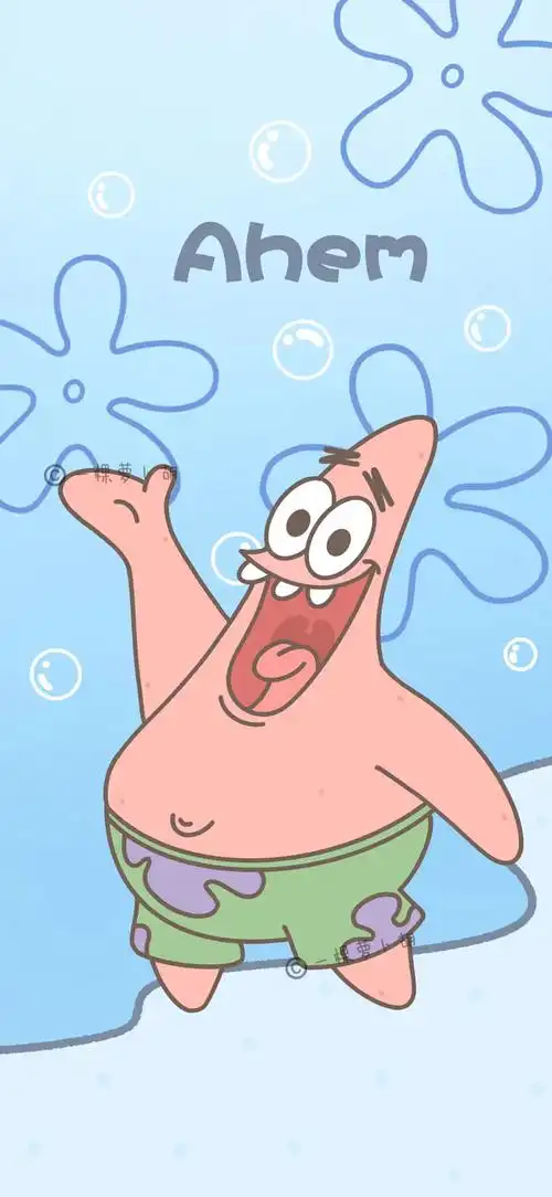 卡通壁纸 #可爱背景图 #你该换壁纸 派大星 - 抖音