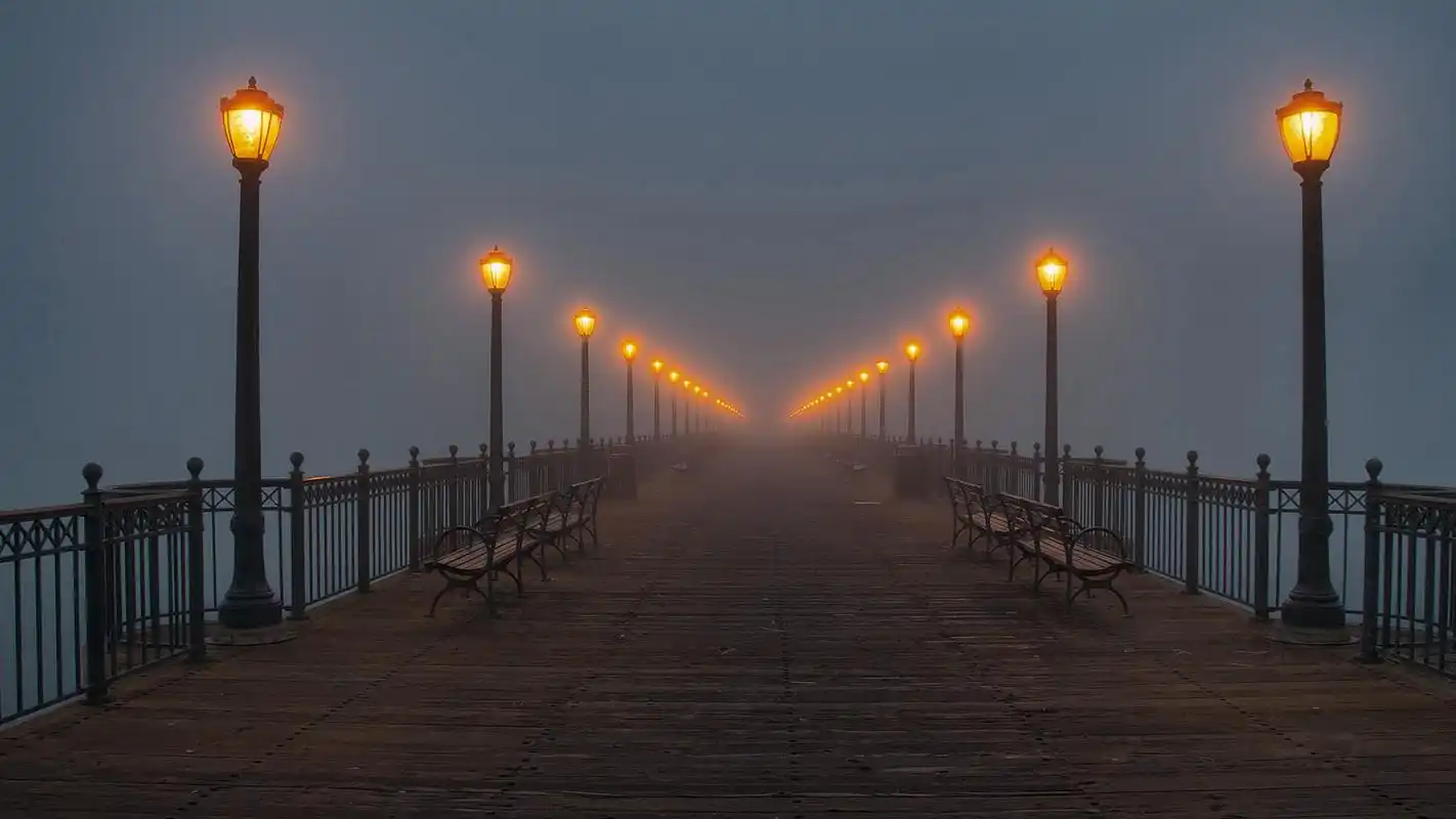 黄昏码头背景图片,风景-回车桌面