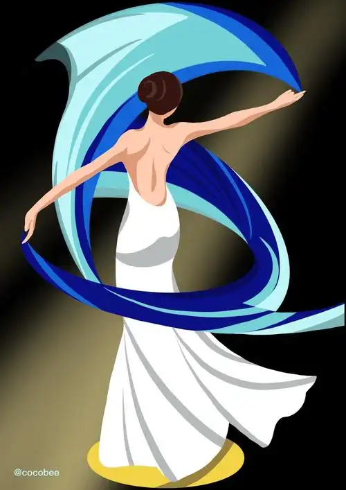 舞者系列_cocobee__插画师作品_涂鸦王国gracg.com