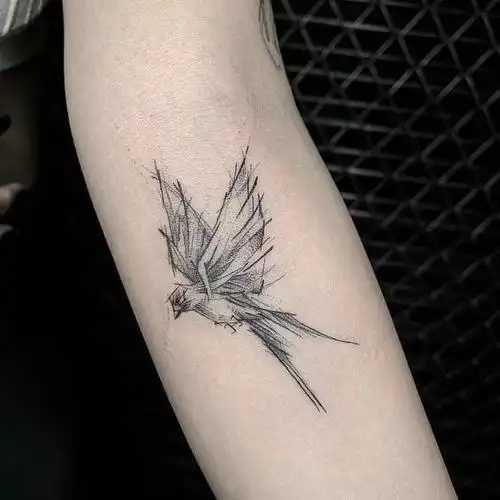 燕子纹身图案侧颈(纹身图案推荐燕子)(3)