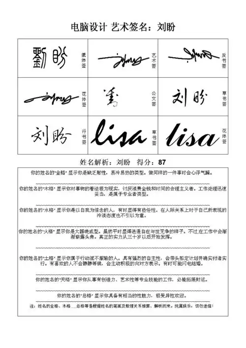 谁能帮我设计一个艺术签名吗?在此非常感谢!我的名字叫刘盼.