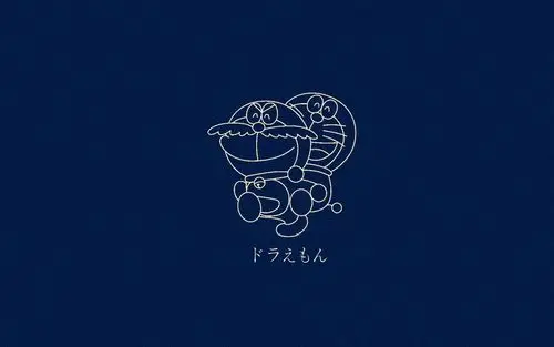 可爱哆啦a梦叮当猫极简创意设计图片高清电脑桌面壁纸