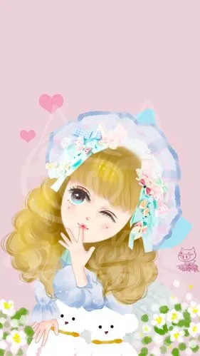 影视 女生 q版 微信 qq 微博 )女孩 韩国唯美插画手绘动漫卡通可爱