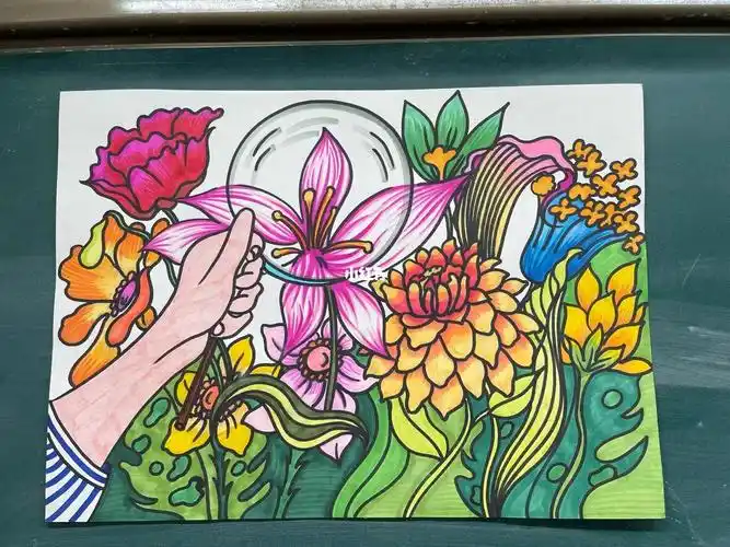 苏少版美术二下《花儿朵朵》板贴及范画分享96