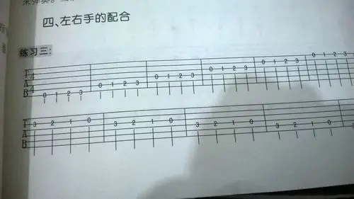民谣吉他入门教程 0123 这是爬格子吗?为什么没有4?