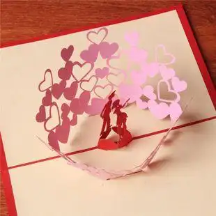 情侣手工折纸贺卡情侣手工贺卡