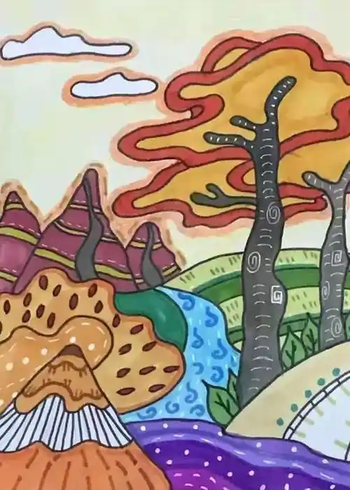 青岛42中八年级美术作品展绘制多彩生活展望美好未来