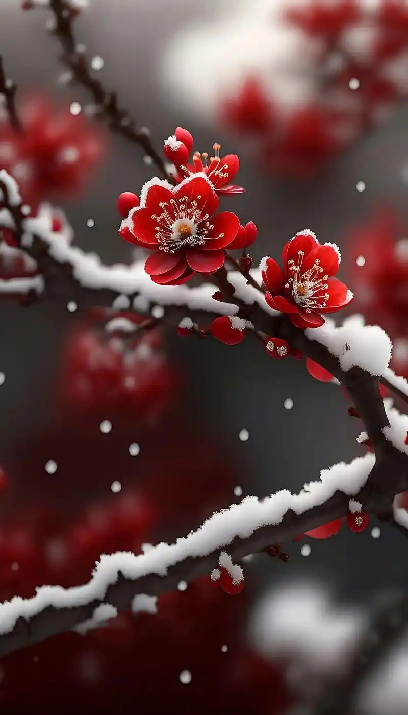 何方可化身千亿,一树梅花一放翁.#雪中梅花 #自然 #梅花  - 抖音