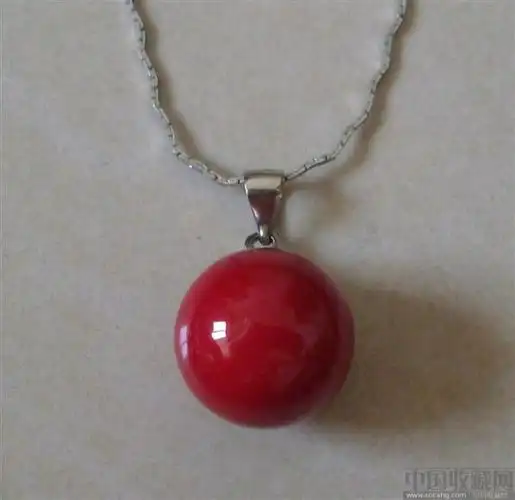 北海深红色海水珍珠项链