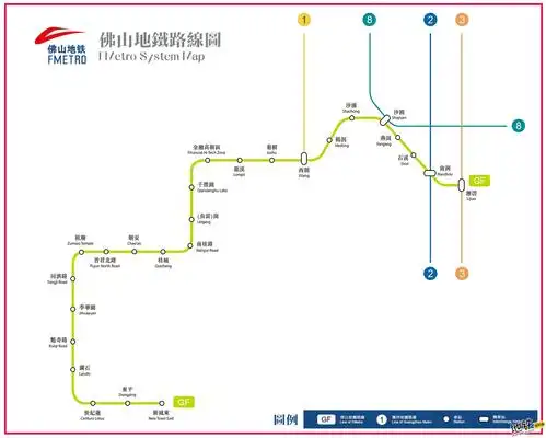 佛山地铁线路图运营时间票价站点查询下载