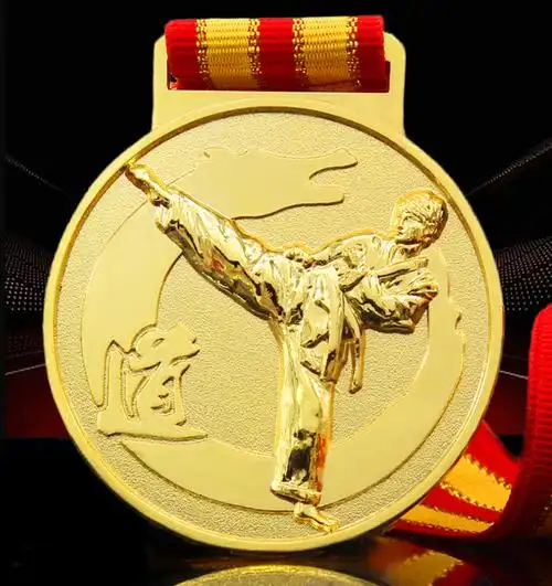 金属跆拳道奖牌定制定做金属奖牌奖章金牌挂牌学生运动会比赛制作