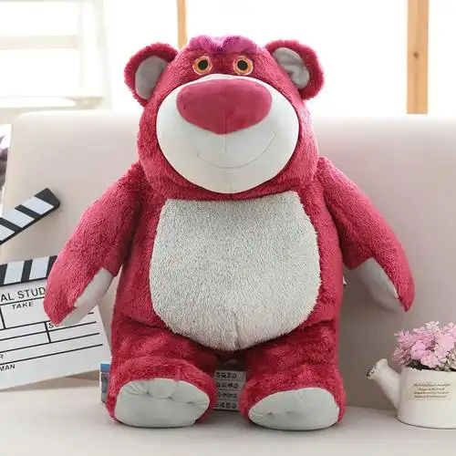 草莓熊抱枕_草莓熊公仔迪士尼正版超大号娃娃毛绒玩具熊玩偶儿童礼物