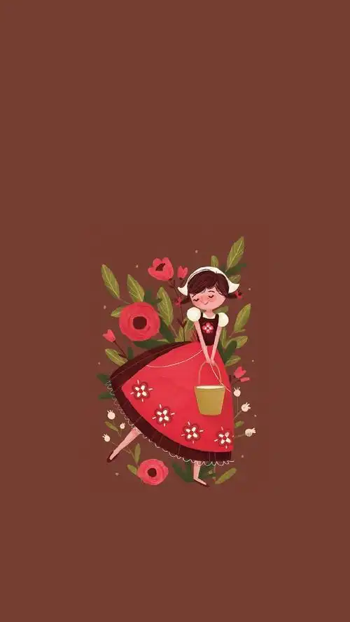 唯美手绘卡通人物动物