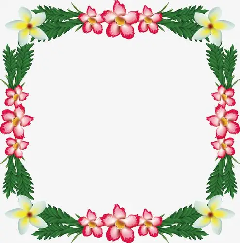 精美花朵装饰框免抠素材免费下载_觅元素51yuansu.com