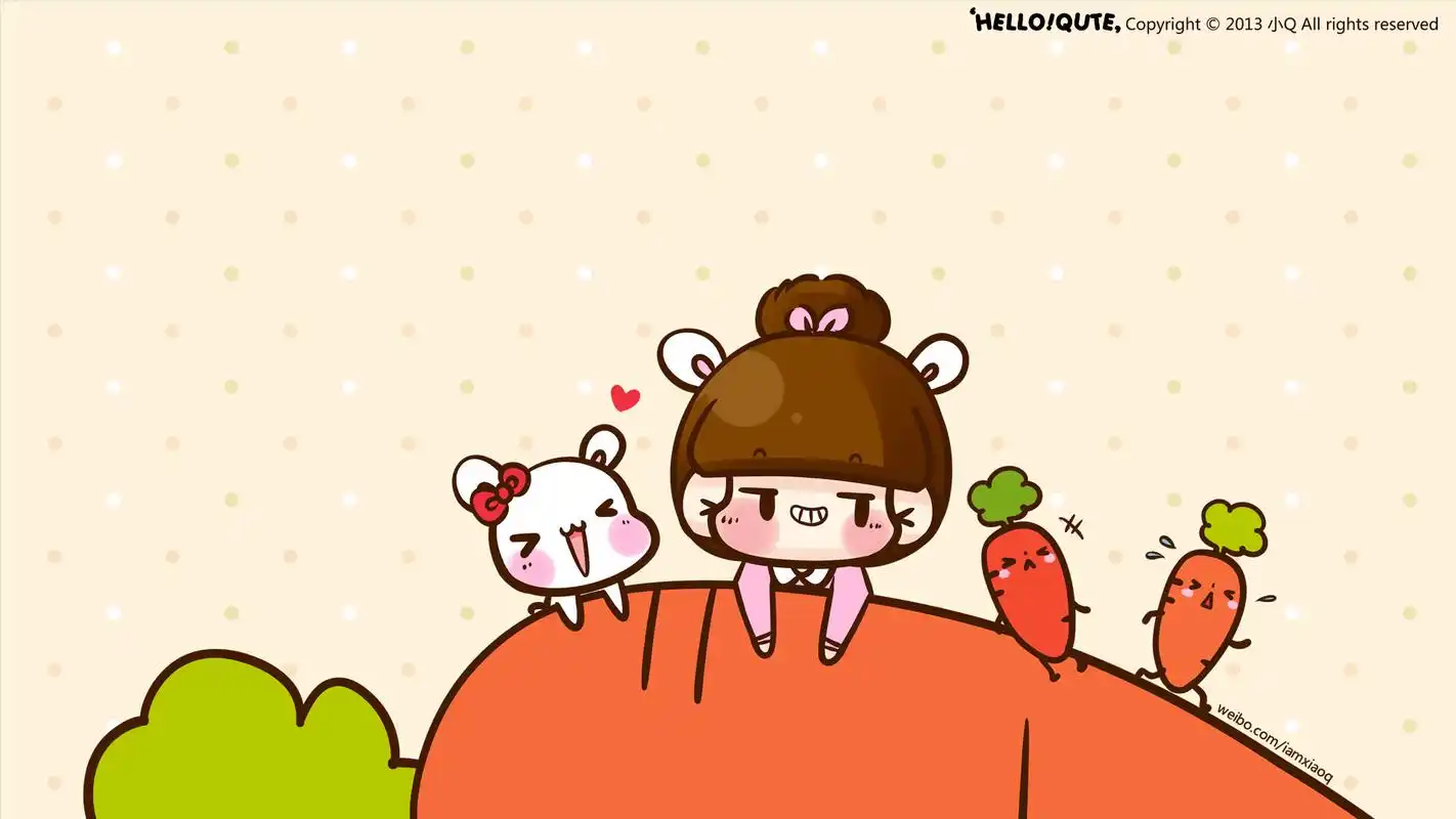 超萌萌小q高清电脑壁纸精选电脑桌面壁纸高清大图预览1920x1080_卡通