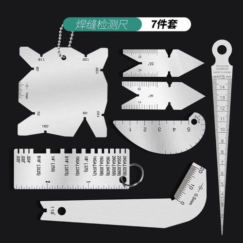 焊缝检测尺不准包退 不锈钢焊接检验尺 焊道焊脚尺寸测量尺焊检尺
