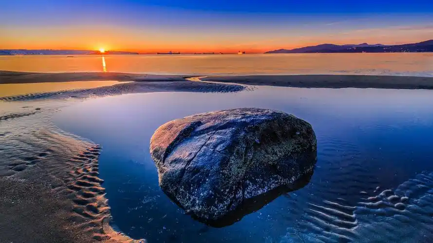 美国温哥华第三海滩风景电脑壁纸图片