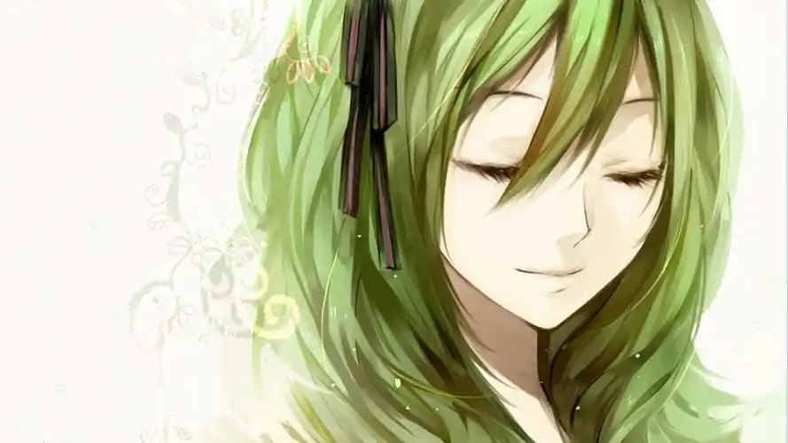 动漫女孩绿色的头发动漫壁纸