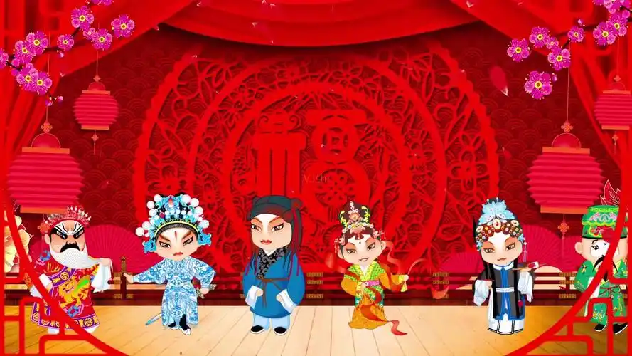 俏花旦配乐成品新年中国风戏曲京剧背景