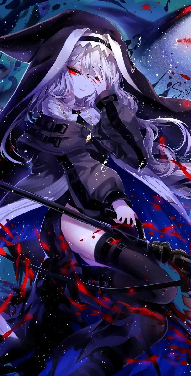 送你一张壁纸 #二次元少女 这一期的壁纸有点偏黑暗系,主要 - 抖音