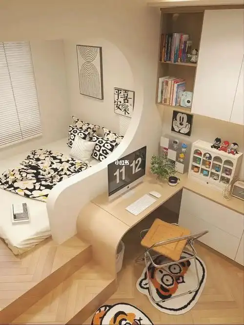 小房间榻榻米独特的半墙设计谁看谁喜欢