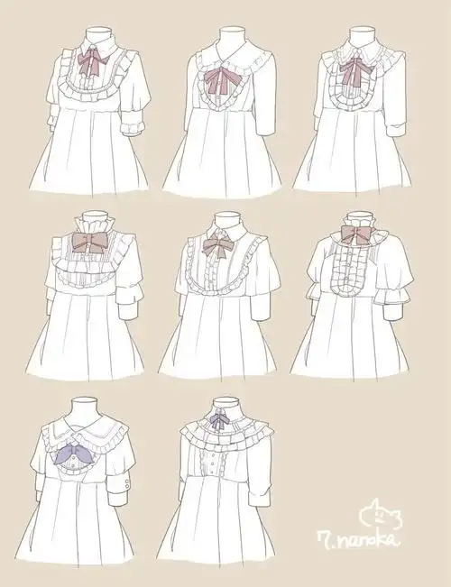 【绘画教程】不同款式的裙子画法,复杂的结构,原来是简单的设计.