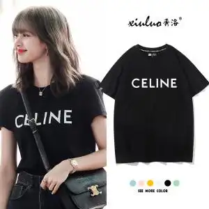 秀洛青春有你2lisa同款t恤女字母印花黑色短袖趣味宽松半袖上衣服