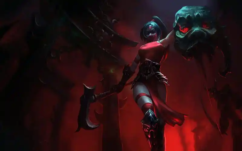 英雄联盟,阿卡丽,绯红,皮肤,暗影之拳,游戏英雄联盟壁纸图片