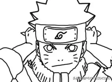 少年带土简笔画 - 简单简笔画