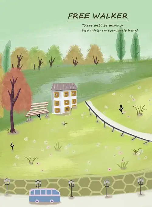 日系小清新文艺唯美梦幻手绘插画