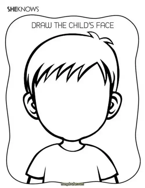 18张空白大圆脸可打印图片素材!认识五官可打印图片素材下载! | 红豆